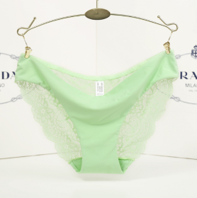 Lace ladies low waist briefs (Option: Light Green-S)