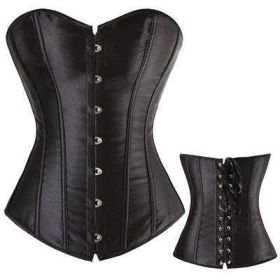 Bustier Lace up Boned Top Corset Waist Shaper (Option: 6XL-Black)